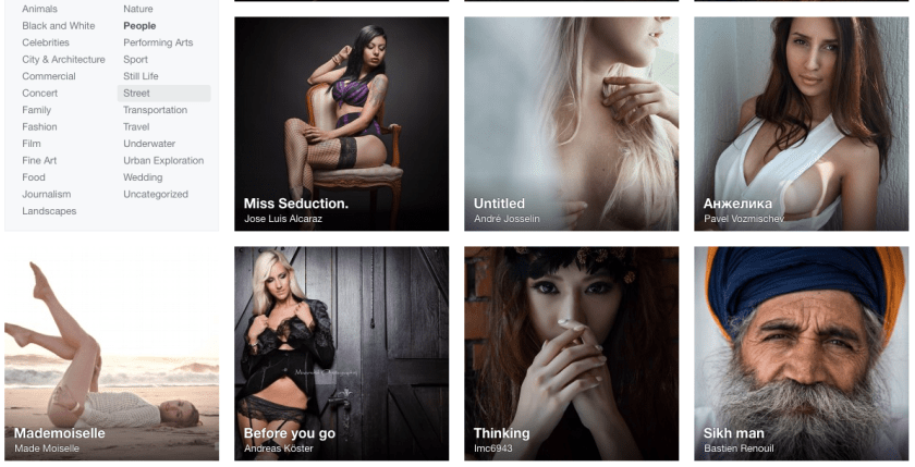 This is a sampling from the People category, which illustrates my point